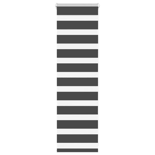 vidaXL Zebra Blind Black 55x100 cm Fabric Width 50,9 cm Polyester