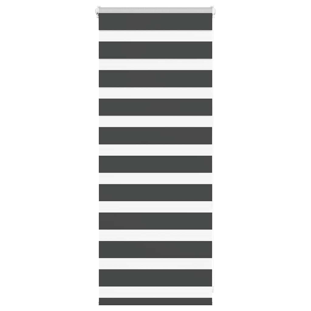 vidaXL Zebra Blind Black 60x100 cm Fabric Width 55.9 cm Polyester