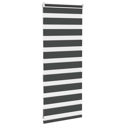 vidaXL Zebra Blind Black 60x100 cm Fabric Width 55,9 cm Polyester