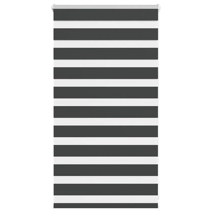 vidaXL Zebra Blind Black 70x100 cm Fabric Width 65.9 cm Polyester