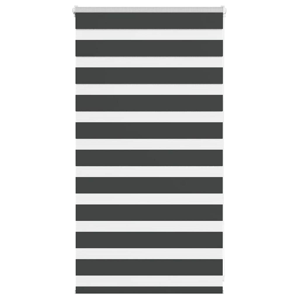 vidaXL Zebra Blind Black 75x100 cm Fabric Width 70.9 cm Polyester