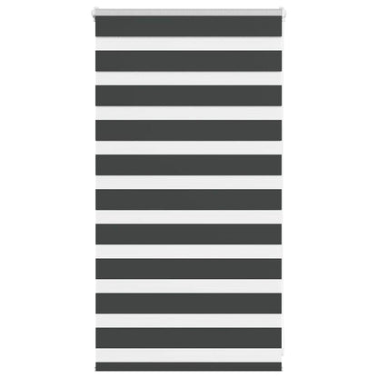 vidaXL Zebra Blind Black 75x100 cm Fabric Width 70.9 cm Polyester