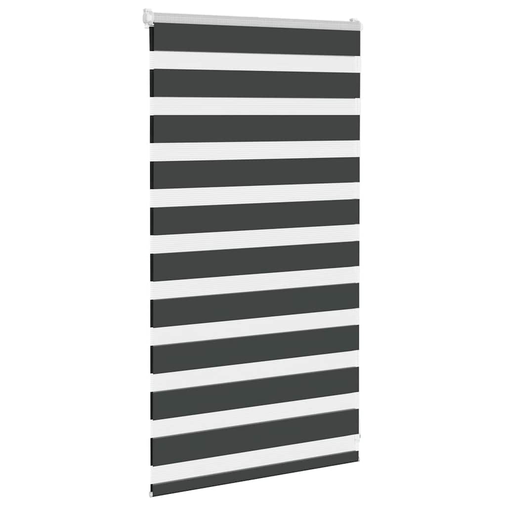 vidaXL Zebra Blind Black 75x100 cm Fabric Width 70,9 cm Polyester