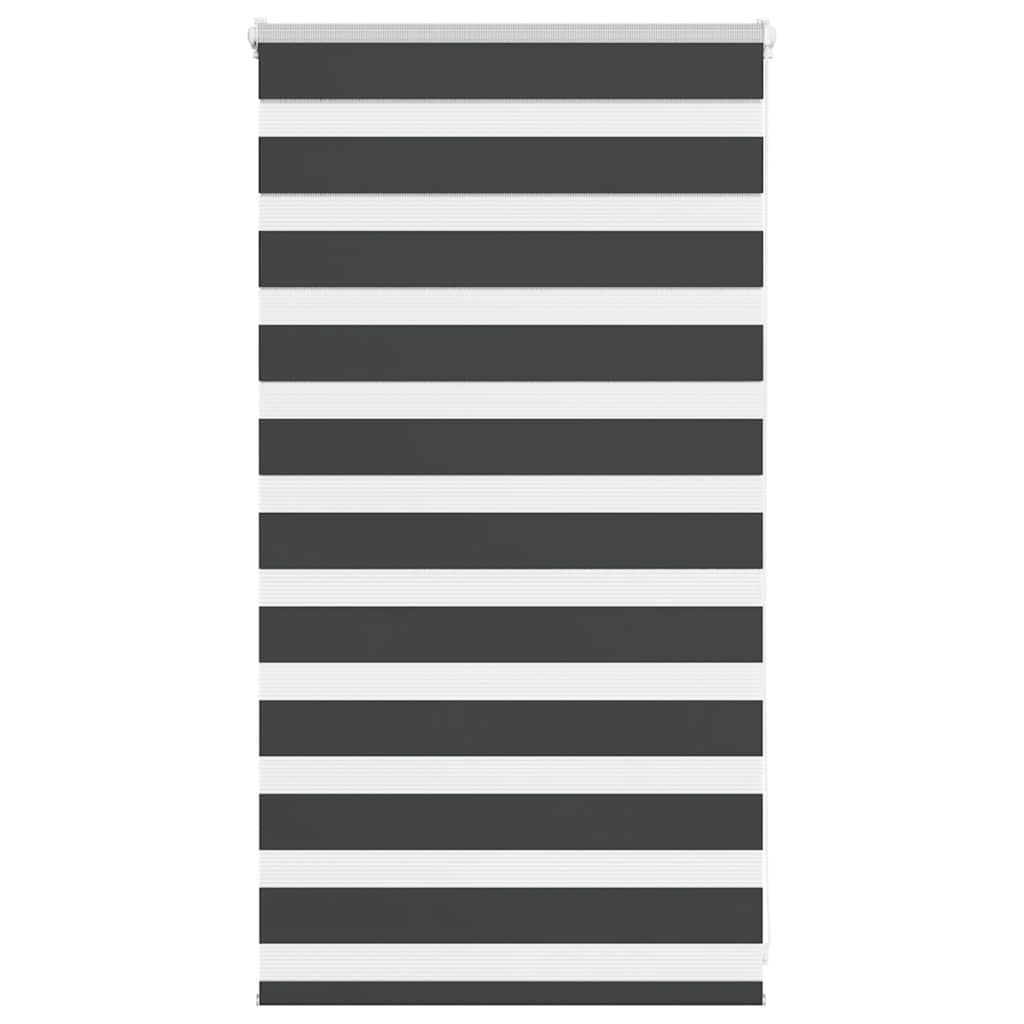vidaXL Zebra Blind Black 80x100 cm Fabric Width 75.9 cm Polyester