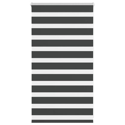 vidaXL Zebra Blind Black 80x100 cm Fabric Width 75.9 cm Polyester