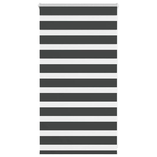 vidaXL Zebra Blind Black 80x100 cm Fabric Width 75.9 cm Polyester
