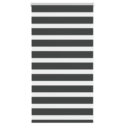 vidaXL Zebra Blind Black 80x100 cm Fabric Width 75.9 cm Polyester
