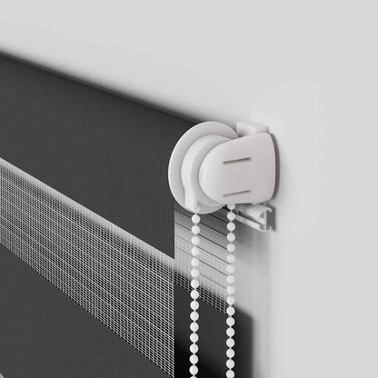 vidaXL Zebra Blind Black 85x100 cm Fabric Width 80.9 cm Polyester