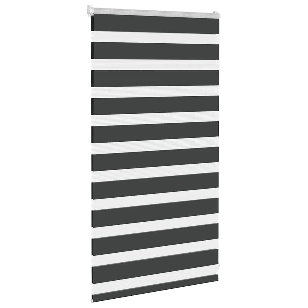 vidaXL Zebra Blind Black 90x100 cm Fabric Width 85,9 cm Polyester