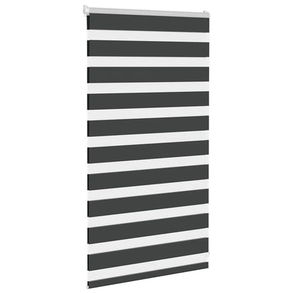 vidaXL Zebra Blind Black 90x100 cm Fabric Width 85,9 cm Polyester