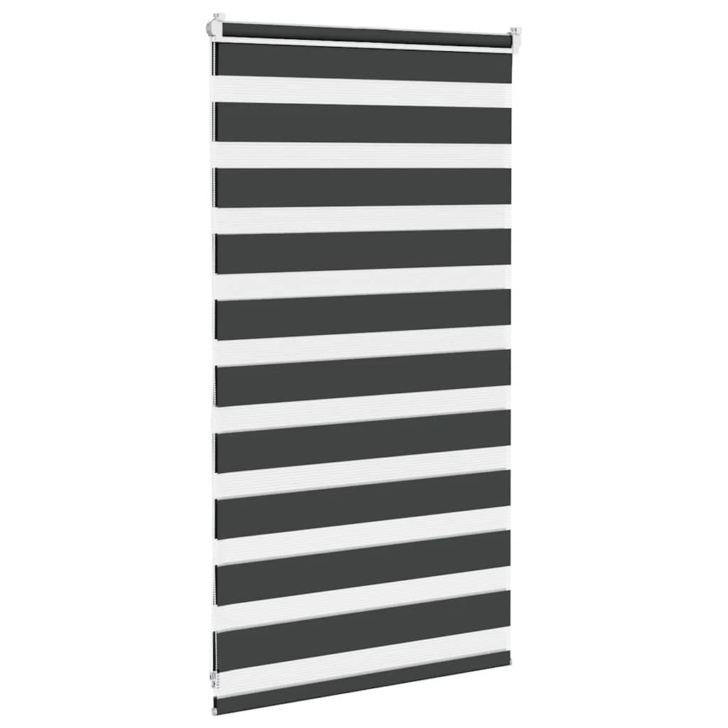 vidaXL Zebra Blind Black 90x100 cm Fabric Width 85,9 cm Polyester