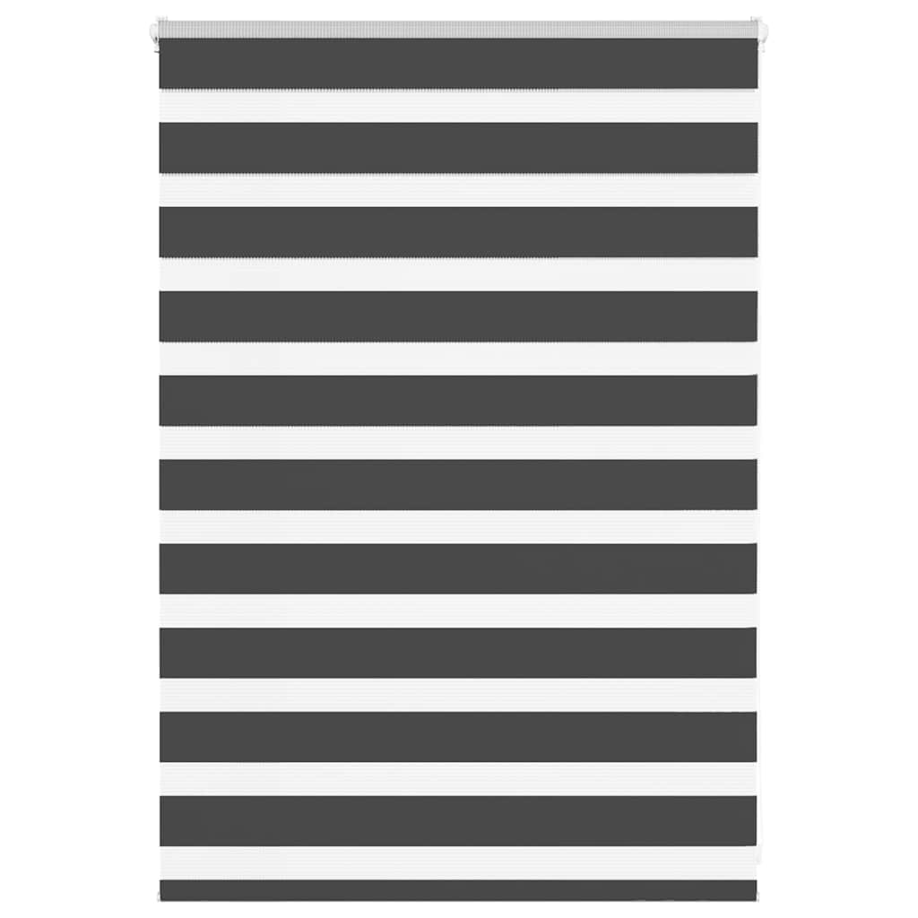 vidaXL Zebra Blind Black 95x100 cm Fabric Width 90,9 cm Polyester