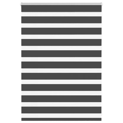 vidaXL Zebra Blind Black 95x100 cm Fabric Width 90,9 cm Polyester