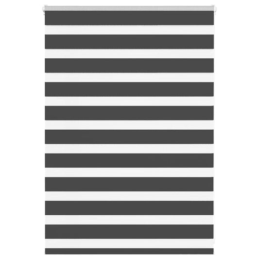 vidaXL Zebra Blind Black 95x100 cm Fabric Width 90,9 cm Polyester