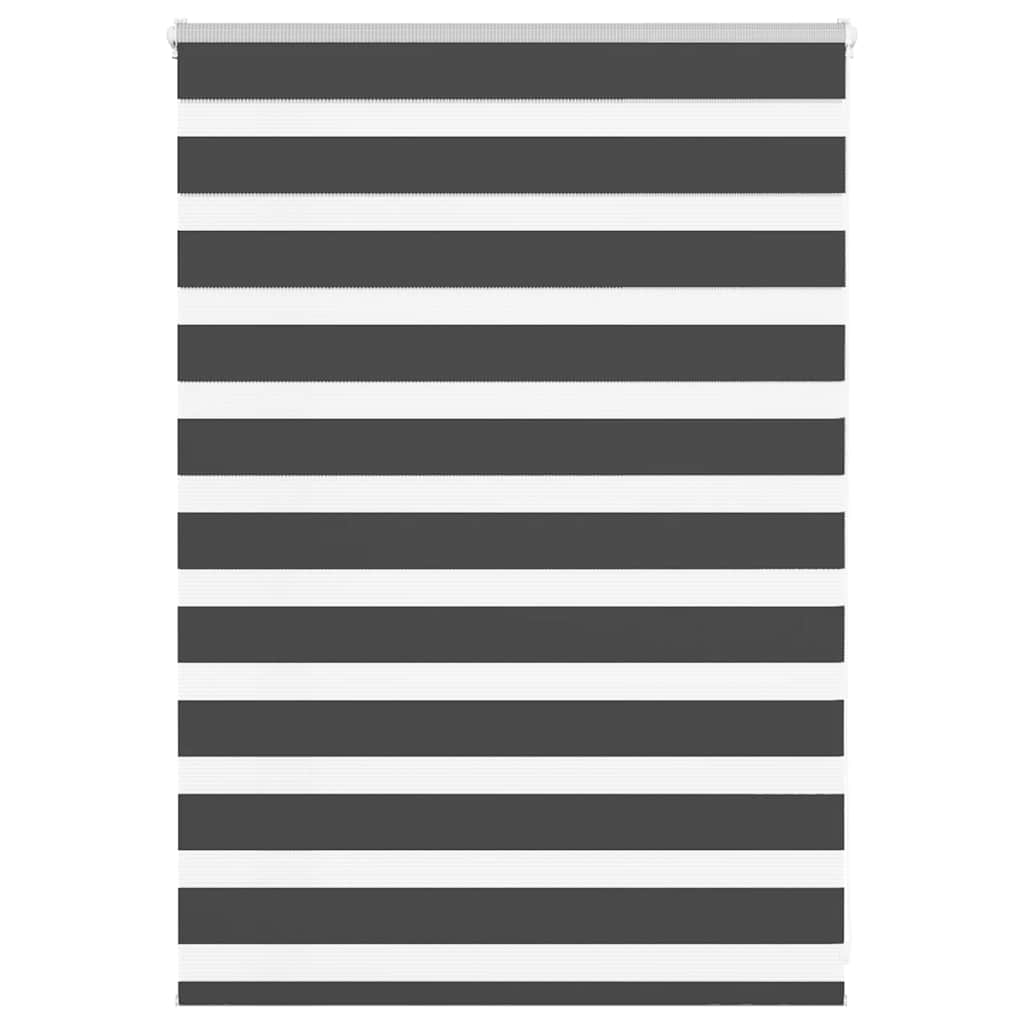 vidaXL Zebra Blind Black 100x100 cm Fabric Width 95.9 cm Polyester