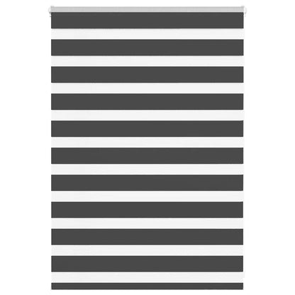 vidaXL Zebra Blind Black 100x100 cm Fabric Width 95.9 cm Polyester