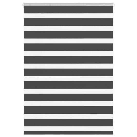 vidaXL Zebra Blind Black 100x100 cm Fabric Width 95,9 cm Polyester