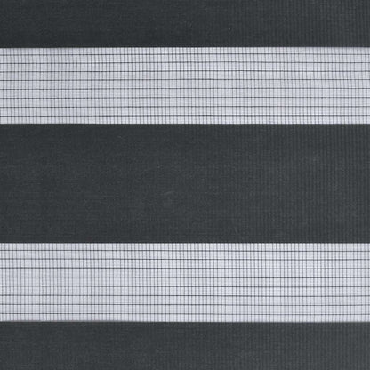 vidaXL Zebra Blind Black 105x100 cm Fabric Width 100,9 cm Polyester