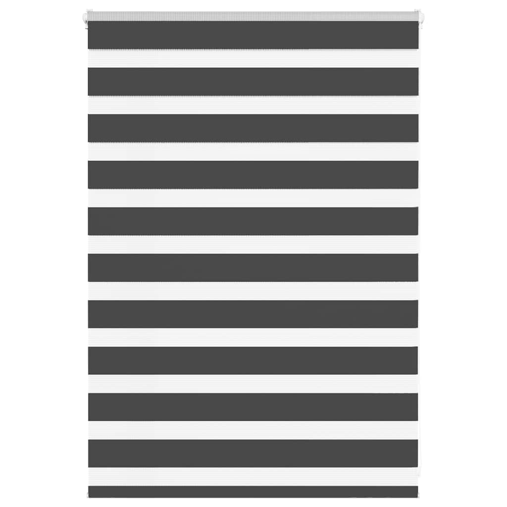 vidaXL Zebra Blind Black 110x100 cm Fabric Width 105.9 cm Polyester