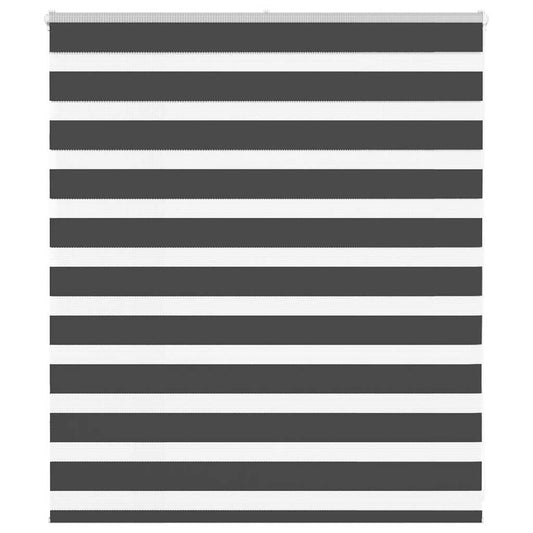 vidaXL Zebra Blind Black 120x100 cm Fabric Width 115,9 cm Polyester