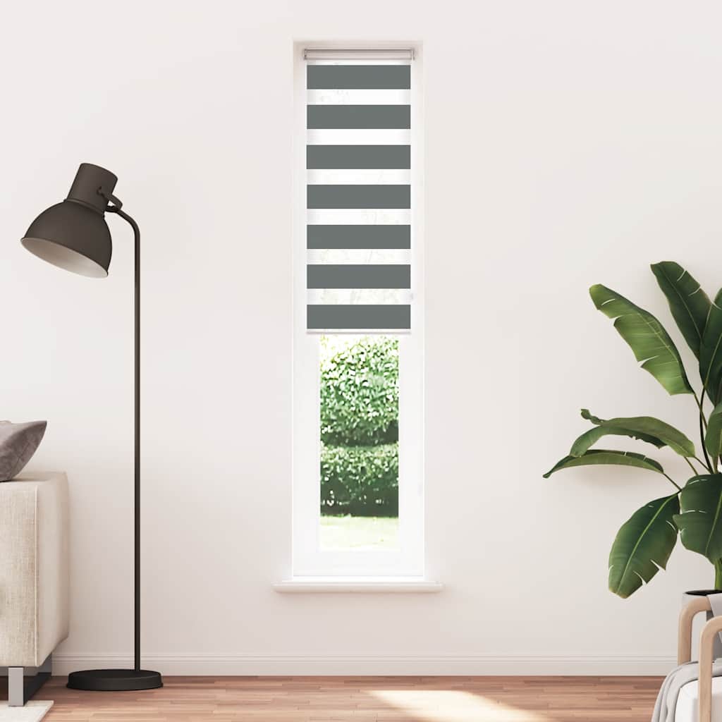 vidaXL Zebra Blind Black 120x100 cm Fabric Width 115,9 cm Polyester