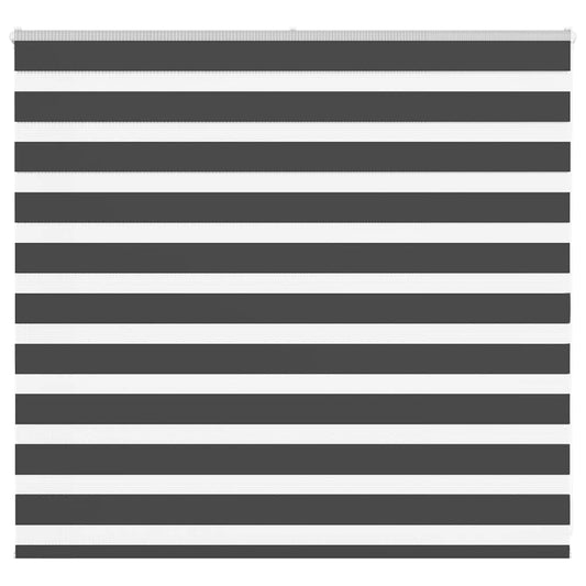 vidaXL Zebra Blind Black 155x100 cm Fabric Width 150,9 cm Polyester