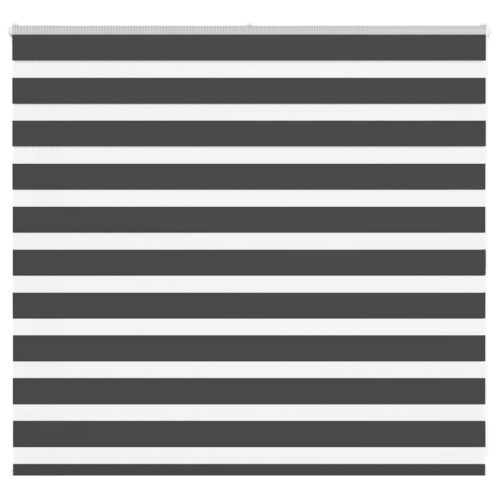 vidaXL Zebra Blind Black 155x100 cm Fabric Width 150.9 cm Polyester