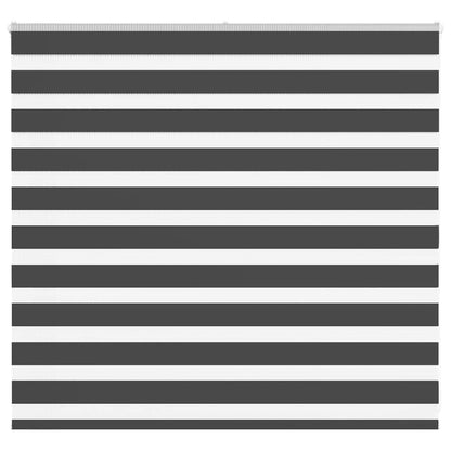 vidaXL Zebra Blind Black 155x100 cm Fabric Width 150.9 cm Polyester