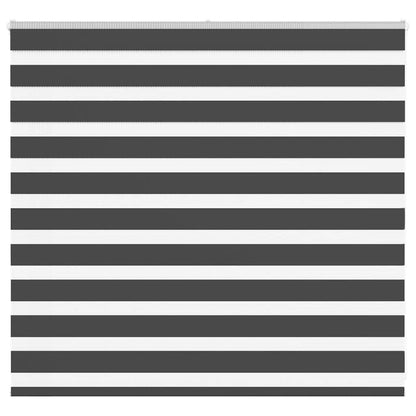 vidaXL Zebra Blind Black 165x100 cm Fabric Width 160.9 cm Polyester