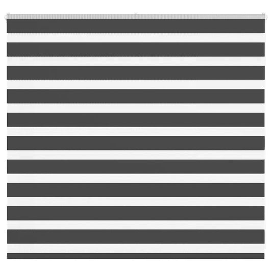 vidaXL Zebra Blind Black 165x100 cm Fabric Width 160.9 cm Polyester