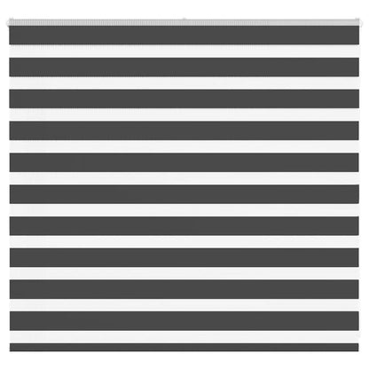 vidaXL Zebra Blind Black 165x100 cm Fabric Width 160.9 cm Polyester
