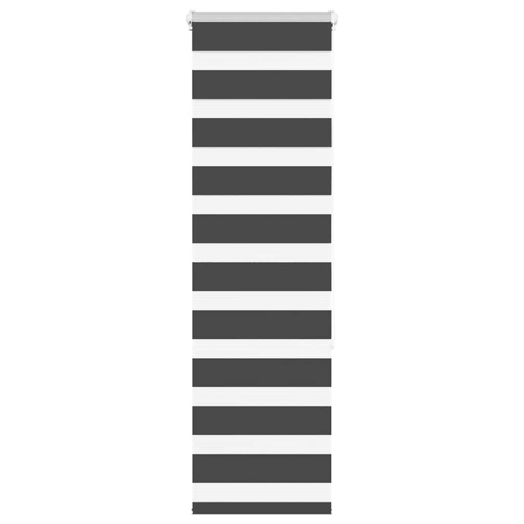 vidaXL Zebra Blind Black 40x150 cm Fabric Width 35.9 cm Polyester