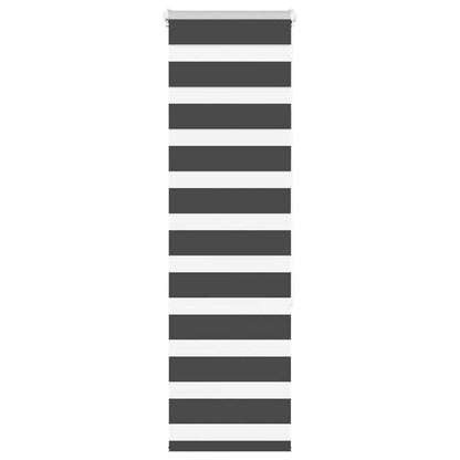 vidaXL Zebra Blind Black 40x150 cm Fabric Width 35.9 cm Polyester