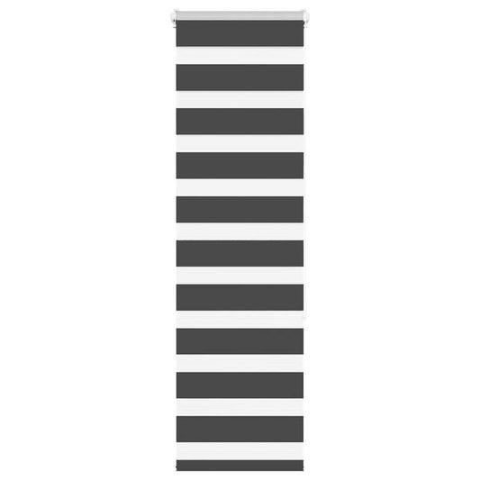 vidaXL Zebra Blind Black 40x150 cm Fabric Width 35,9 cm Polyester