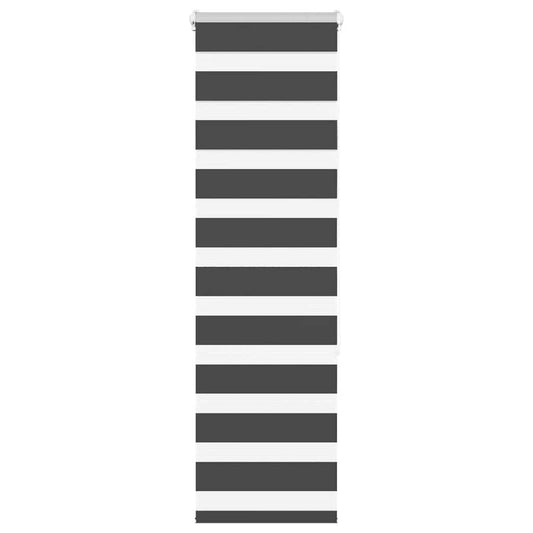 vidaXL Zebra Blind Black 45x150 cm Fabric Width 40,9 cm Polyester