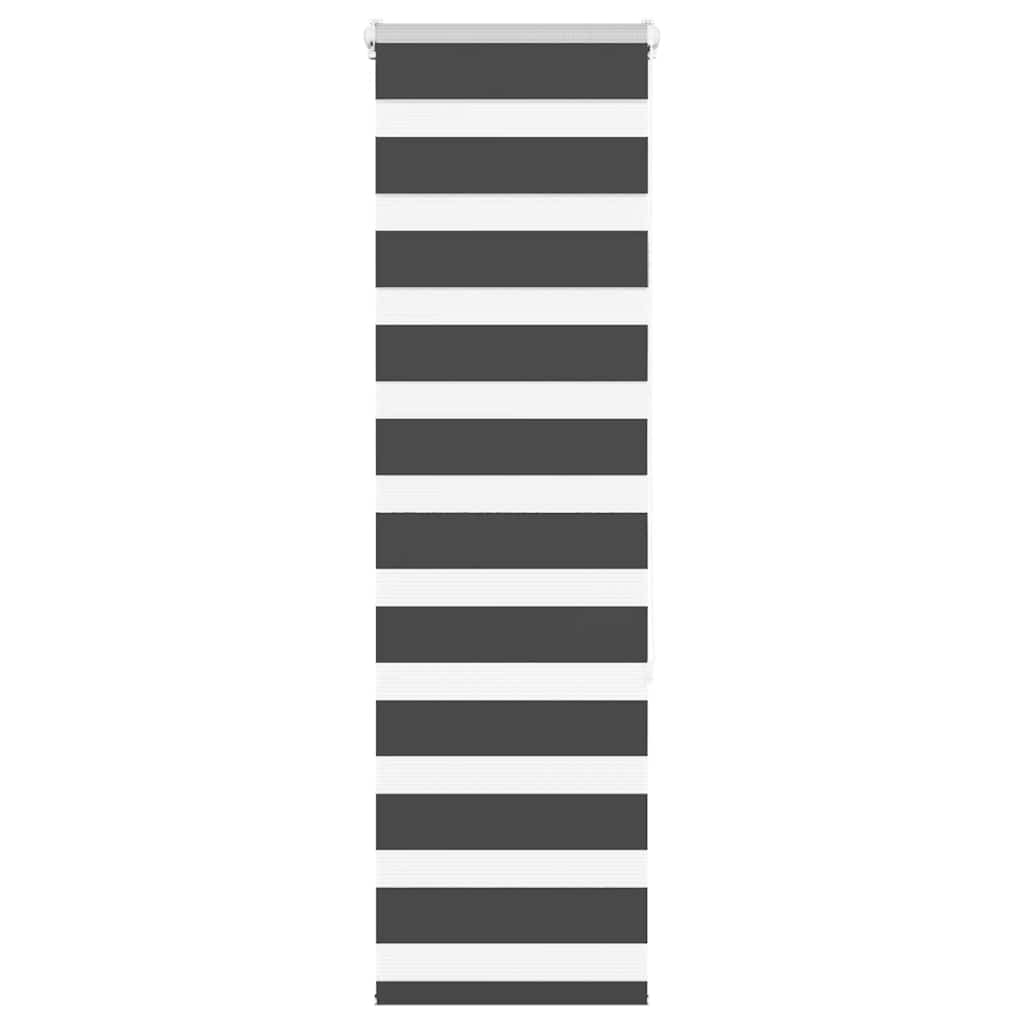 vidaXL Zebra Blind Black 45x150 cm Fabric Width 40.9 cm Polyester