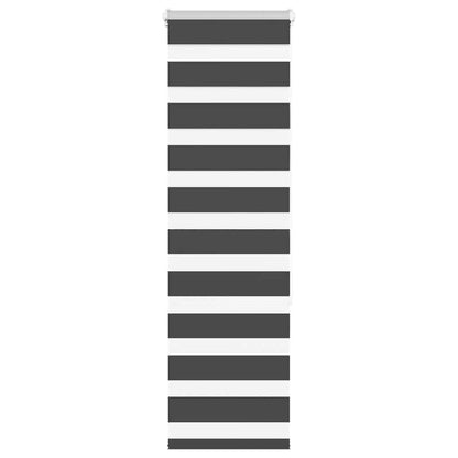vidaXL Zebra Blind Black 45x150 cm Fabric Width 40.9 cm Polyester