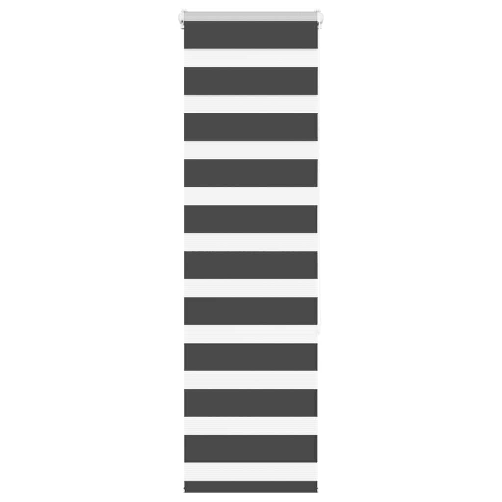 vidaXL Zebra Blind Black 50x150 cm Fabric Width 45,9 cm Polyester