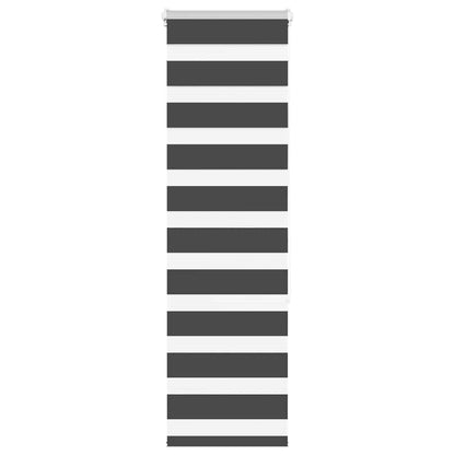 vidaXL Zebra Blind Black 50x150 cm Fabric Width 45,9 cm Polyester