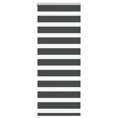vidaXL Zebra Blind Black 55x150 cm Fabric Width 50.9 cm Polyester