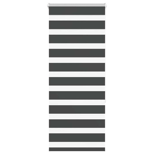 vidaXL Zebra Blind Black 55x150 cm Fabric Width 50,9 cm Polyester