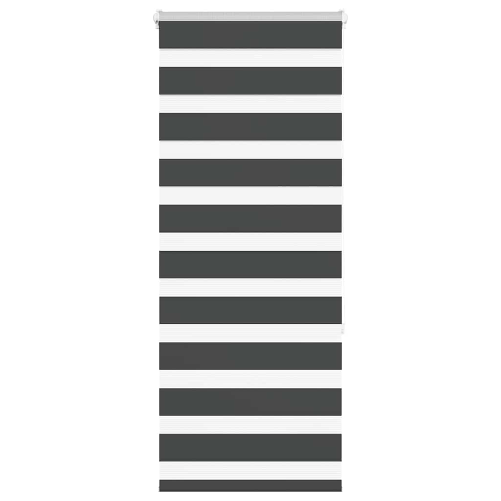 vidaXL Zebra Blind Black 60x150 cm Fabric Width 55.9 cm Polyester