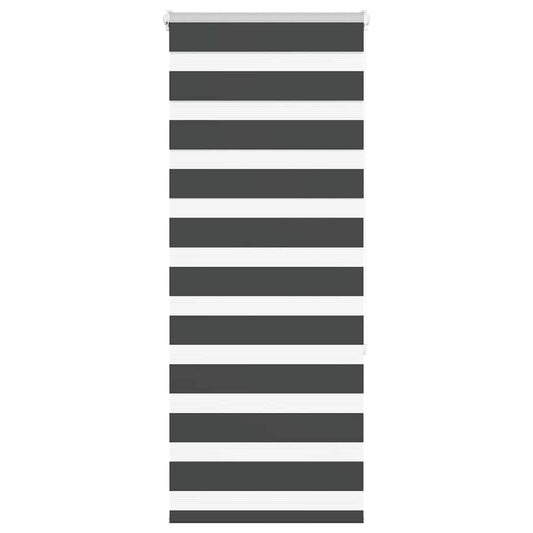 vidaXL Zebra Blind Black 60x150 cm Fabric Width 55,9 cm Polyester