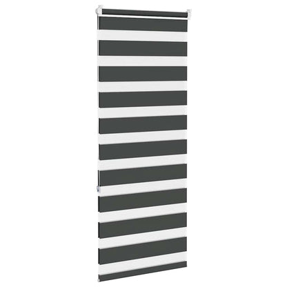 vidaXL Zebra Blind Black 60x150 cm Fabric Width 55,9 cm Polyester