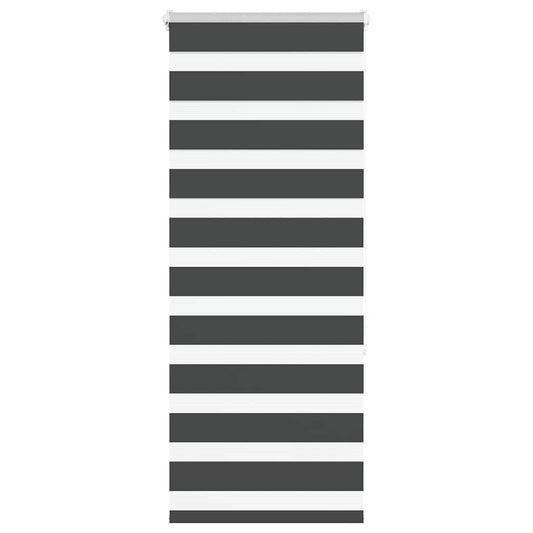 vidaXL Zebra Blind Black 65x150 cm Fabric Width 60.9 cm Polyester
