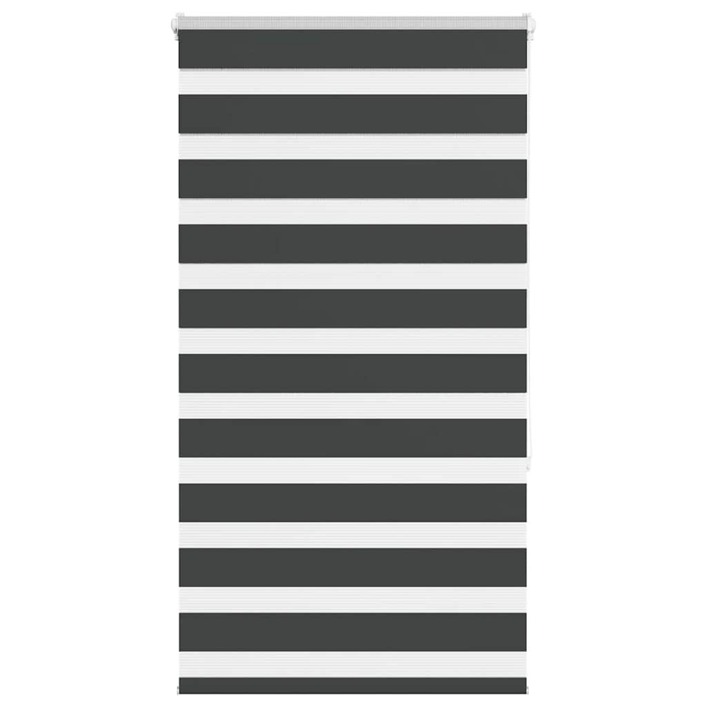 vidaXL Zebra Blind Black 75x150 cm Fabric Width 70,9 cm Polyester