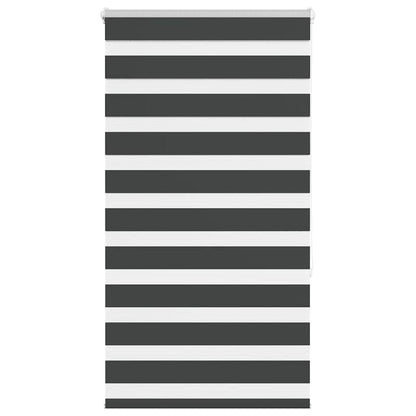 vidaXL Zebra Blind Black 75x150 cm Fabric Width 70,9 cm Polyester