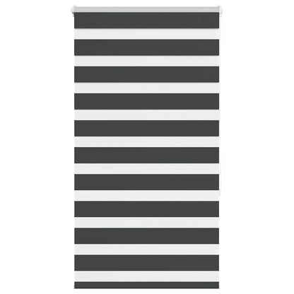 vidaXL Zebra Blind Black 90x150 cm Fabric Width 85,9 cm Polyester