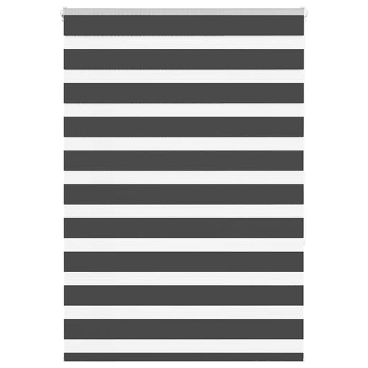 vidaXL Zebra Blind Black 115x150 cm Fabric Width 110,9 cm Polyester