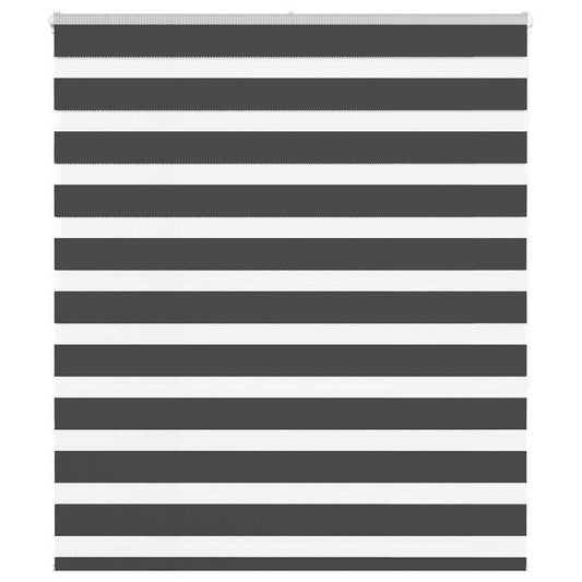 vidaXL Zebra Blind Black 135x150 cm Fabric Width 130,9 cm Polyester